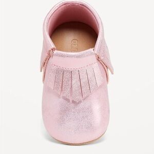 Shiny Faux-Leather Moccasin Booties For Baby - Old Navy 0-3M